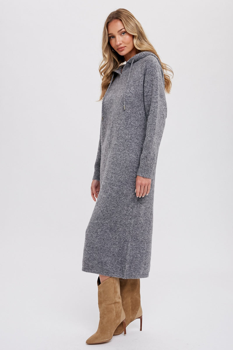 SARINA HOODIE SWEATER DRESS – BLU Couture Clothing SARINA HOODIE SWEATER DRESS – BLU Couture Clothing