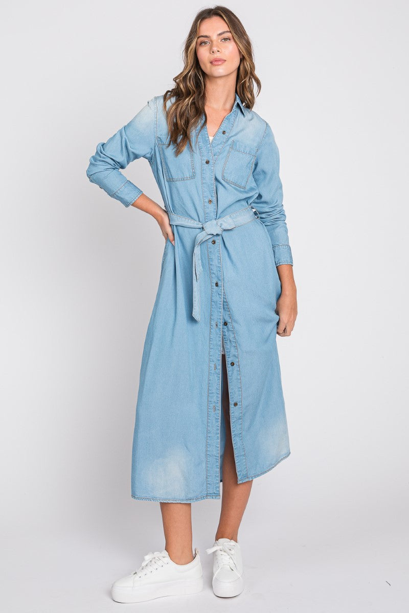 DENIM SHIRT DRESS BLU Couture Clothing DENIM SHIRT DRESS BLU Couture Clothing