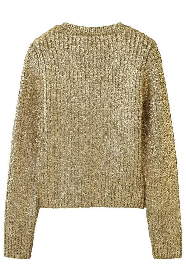 METALLIC SWEATER – BLU Couture Clothing - Main Image