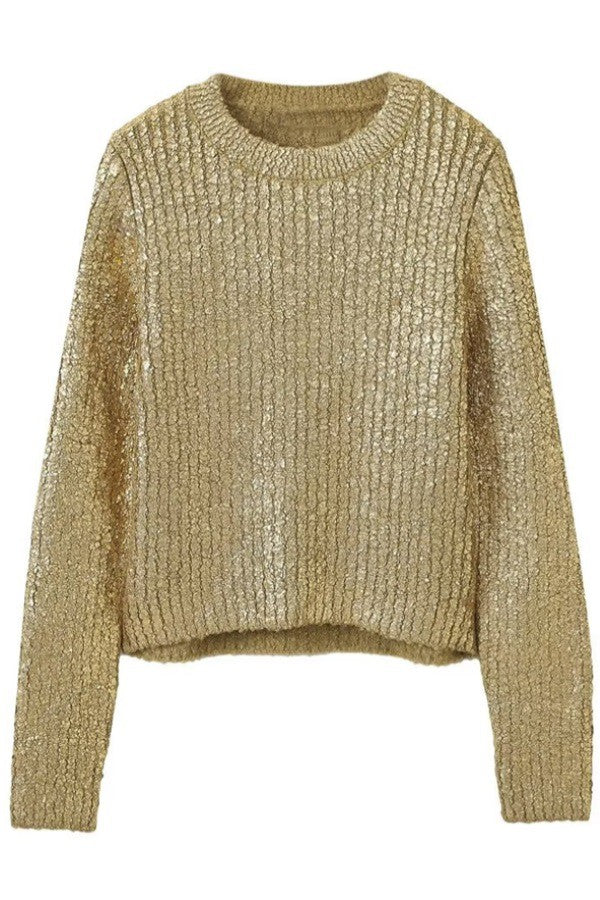 METALLIC SWEATER BLU Couture Clothing METALLIC SWEATER BLU Couture Clothing