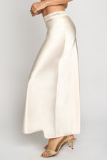 LACE WAIST SLIP SKIRT - CHAMPAGNE