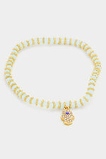 HAMSA CHARM BEADED BRACELET