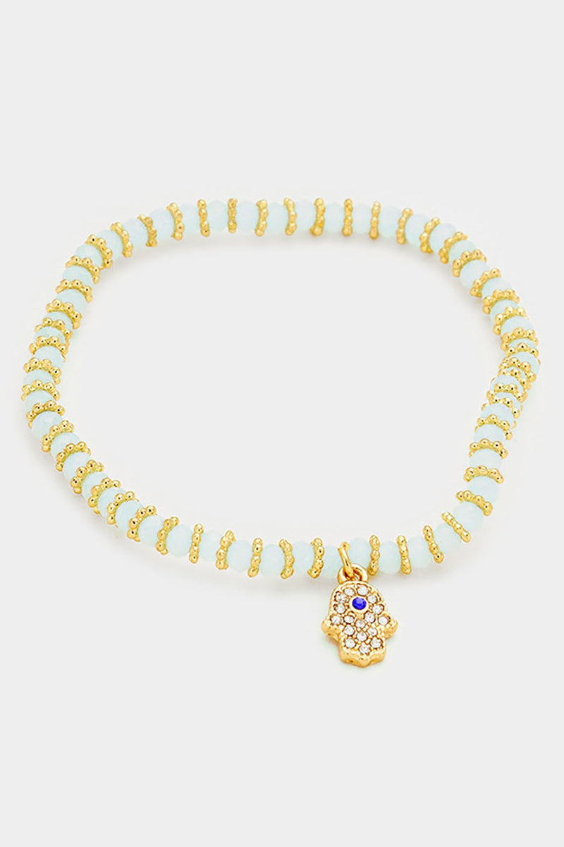 HAMSA CHARM BEADED BRACELET