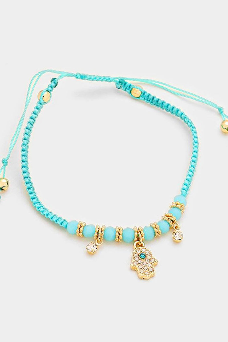 CRYSTAL HAMSA CINCH BRACELET