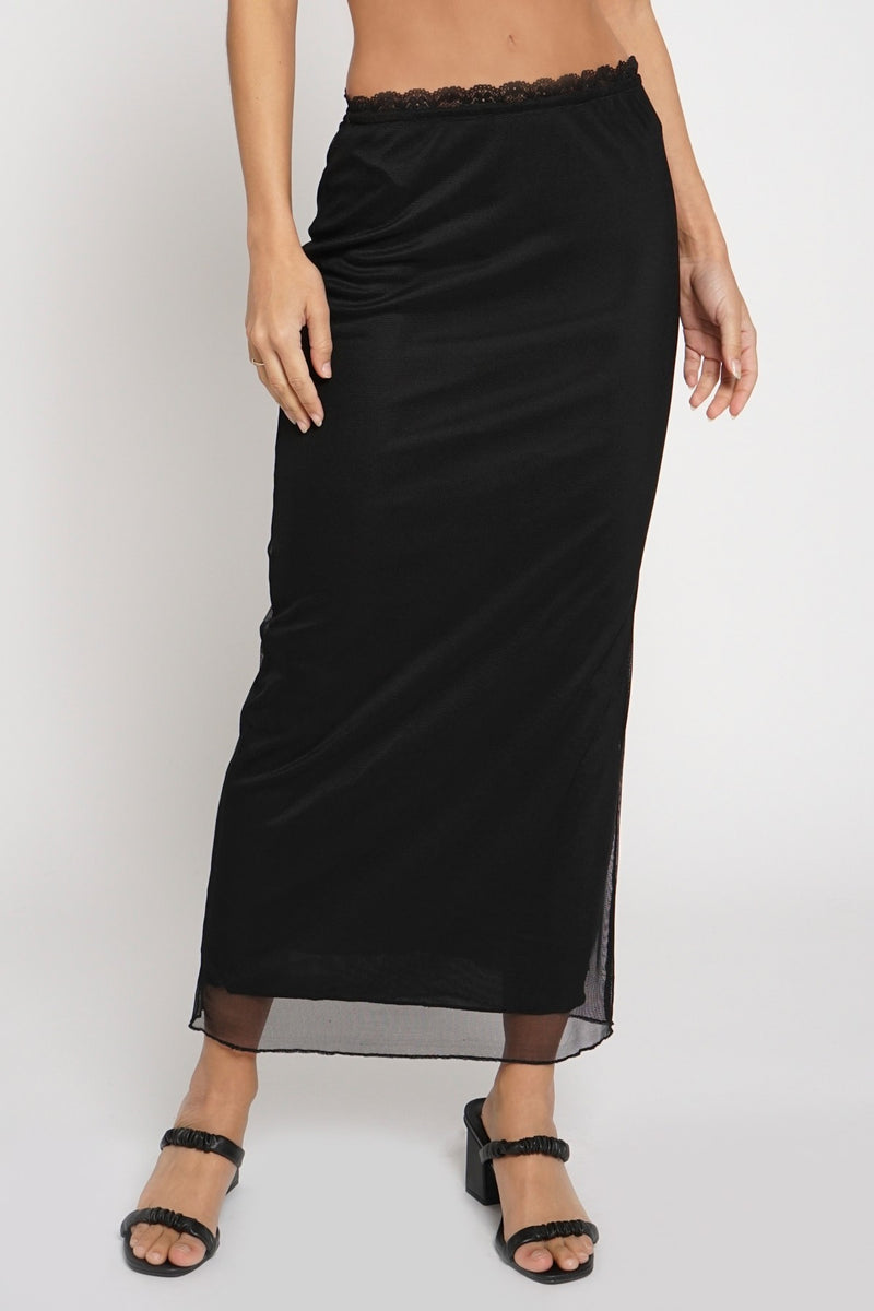 MESH MAXI SKIRT