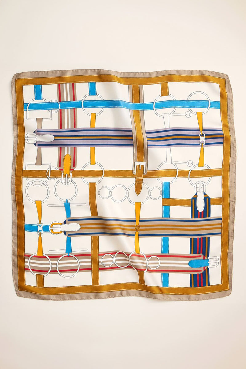 BUCKLE PRINT SCARF