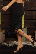 FRINGE MINERAL DYE SKIRT