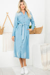 CHLOE DENIM SHIRT DRESS