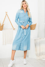 CHLOE DENIM SHIRT DRESS