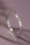 SILVER RHINESTONES BANGLE