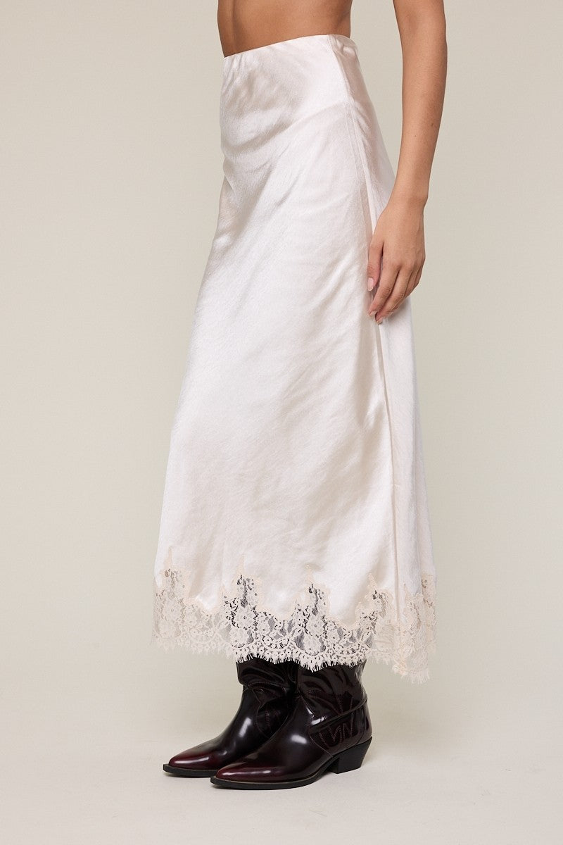 MAXI SATIN LACE SLIP