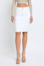 SARINA DENIM WHITE SKIRT