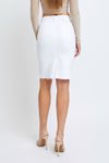 SARINA DENIM WHITE SKIRT