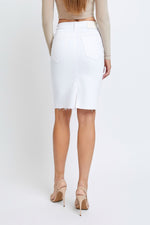SARINA DENIM WHITE SKIRT