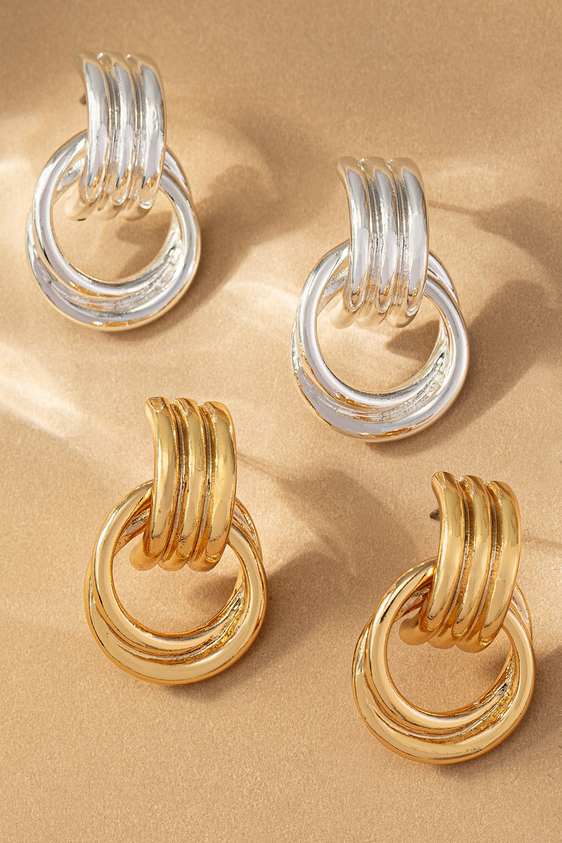 SILVER KNOT EARRINGS