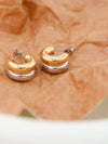 DOUBLE C HOOP EARRINGS - MULTI