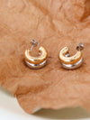 DOUBLE C HOOP EARRINGS - MULTI