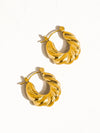18K BRAIDED HOOP EARRINGS