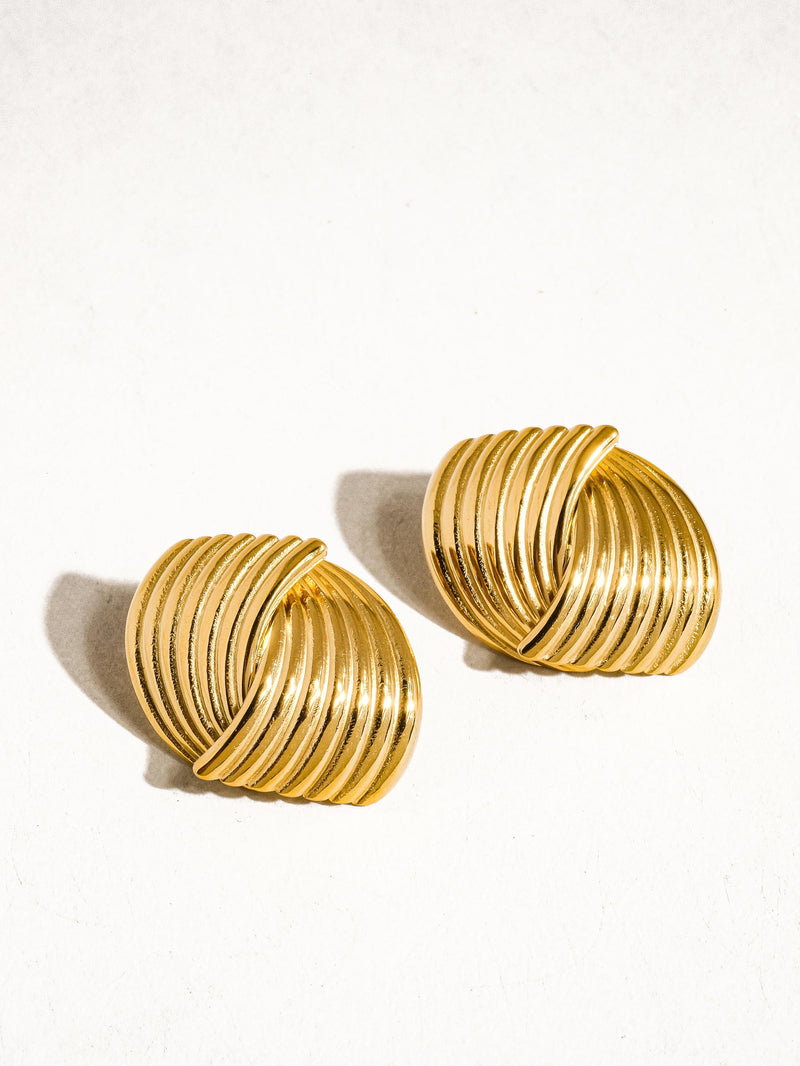 18K WAVY EARRINGS