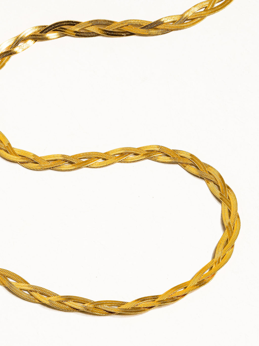18K BRAIDED SNAKE CHAIN NECKLACE