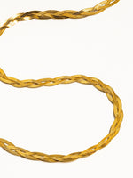 18K BRAIDED SNAKE CHAIN NECKLACE