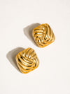 18K WAVY SQUARE EARRINGS