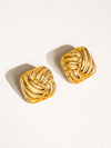 18K WAVY SQUARE EARRINGS