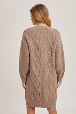 CABLE KNIT SWEATER DRESS