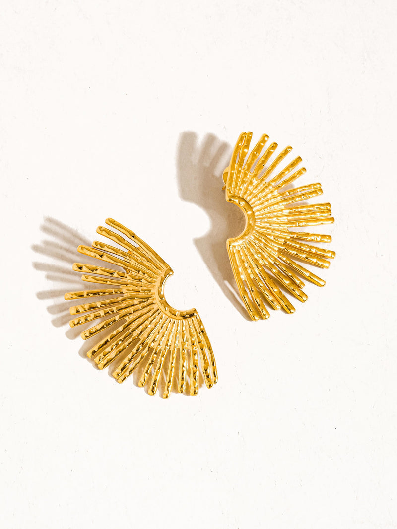 18K SUNBURST EARRINGS