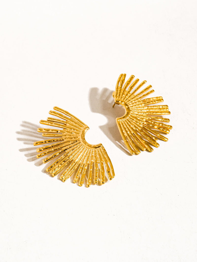 18K SUNBURST EARRINGS