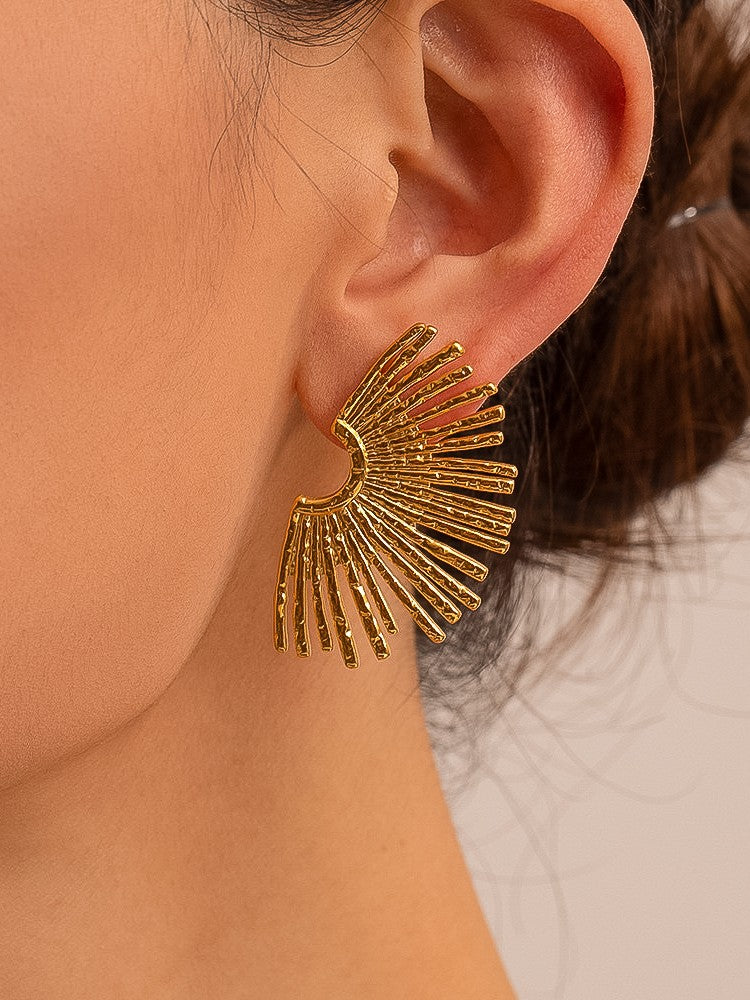 18K SUNBURST EARRINGS