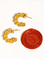 BRAID  HOOP EARRINGS