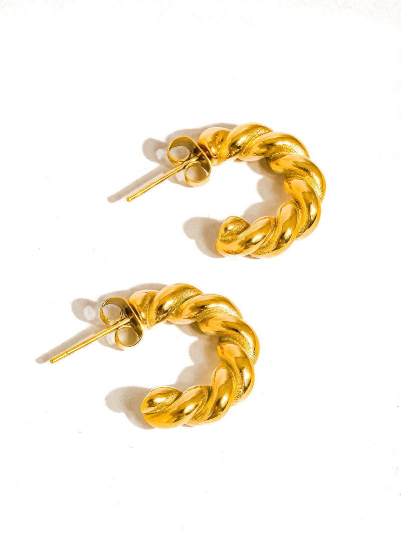 BRAID  HOOP EARRINGS