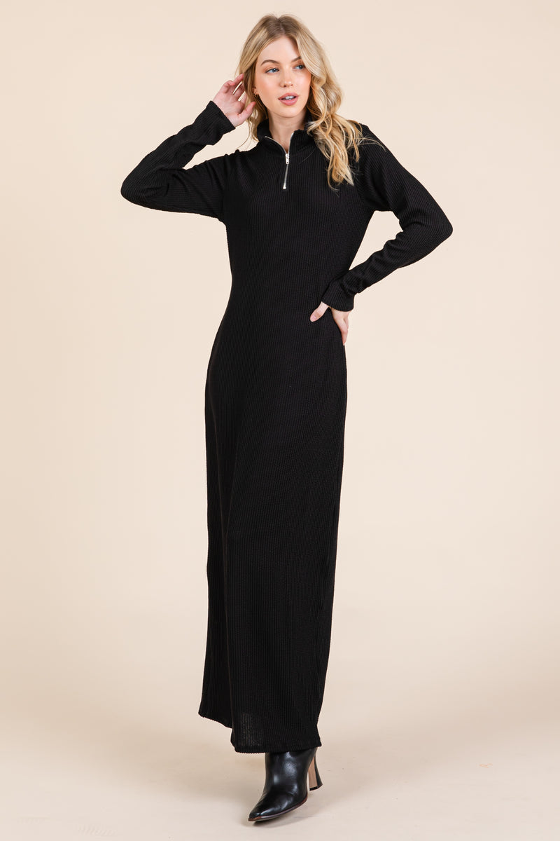 NISA RIBBED MAXI DRESS