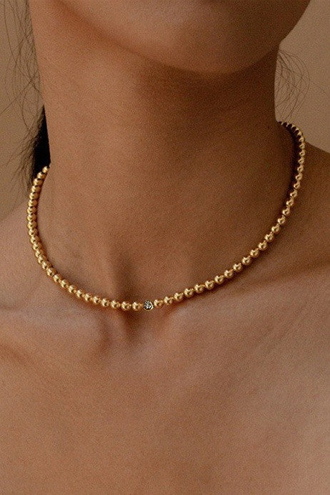 18K BEADED NECKLACE