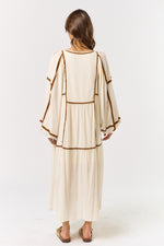 EMBROIDERED MAXI DRESS