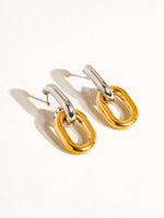 18K DOUBLE CHAIN EARRINGS