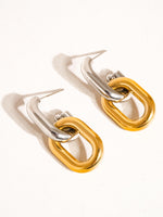 18K DOUBLE CHAIN EARRINGS