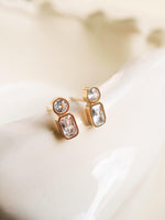 18K GOLD MINI CZ STUD
