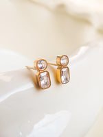 18K GOLD MINI CZ STUD