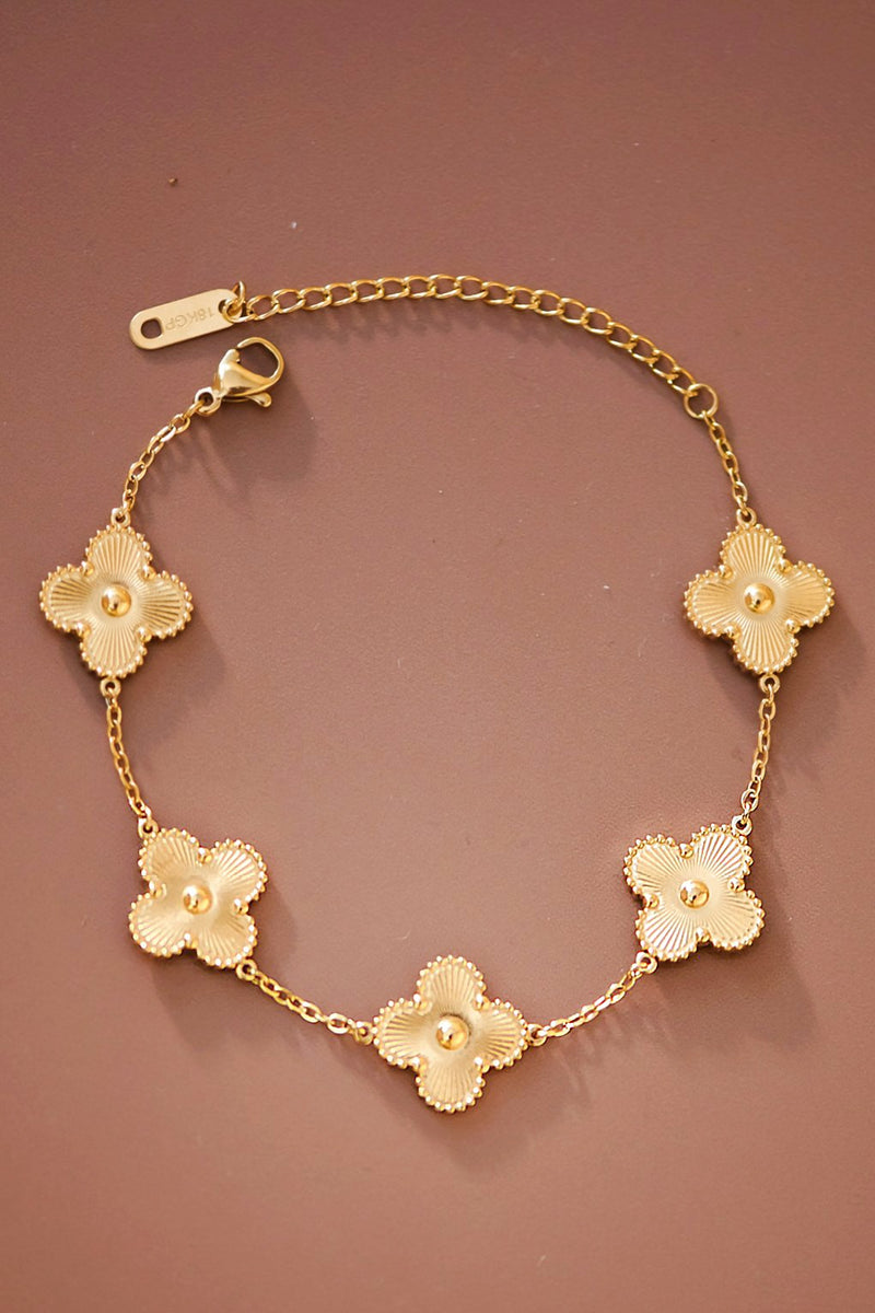 18K GOLD CLOVER BRACELET