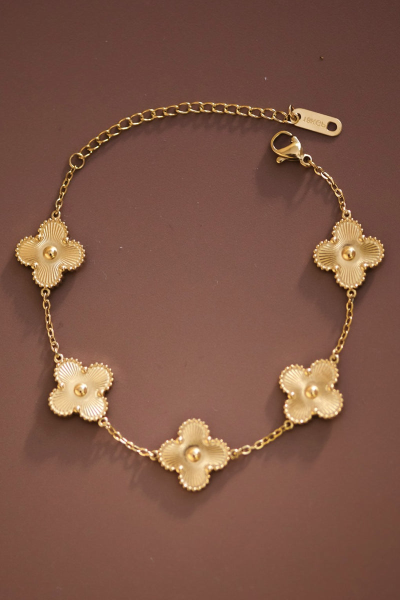 18K GOLD CLOVER BRACELET