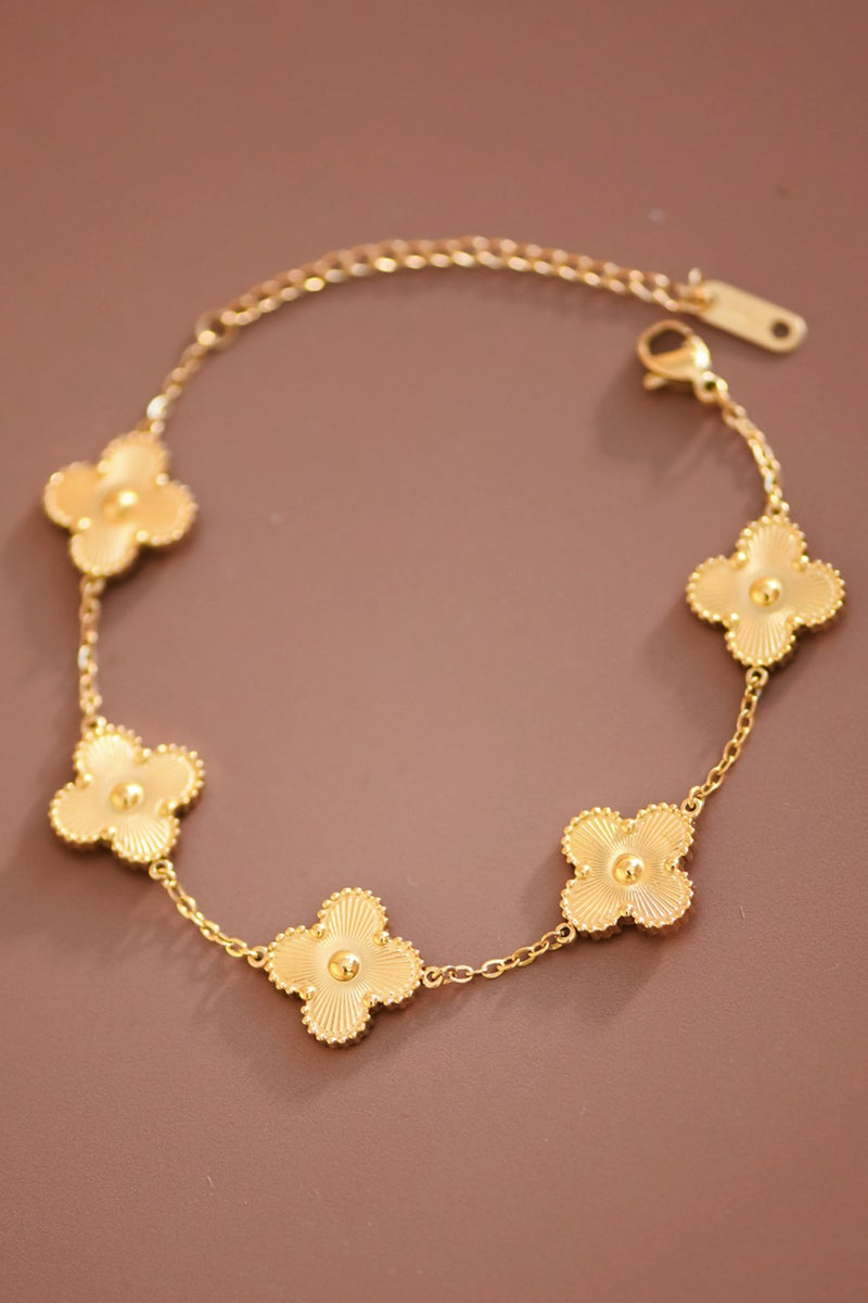 18K GOLD CLOVER BRACELET