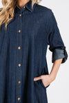 PRE ORDER - DENIM SHIRT DRESS