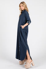 PRE ORDER - DENIM SHIRT DRESS