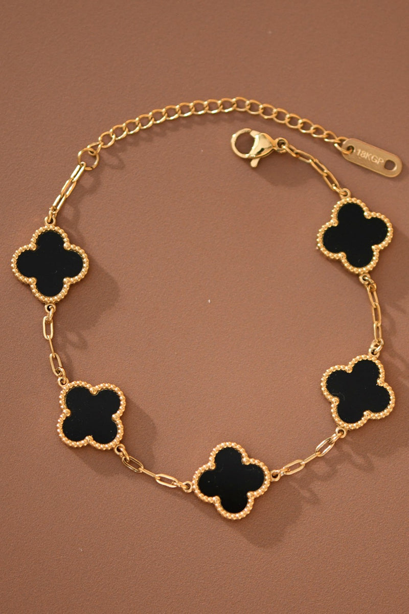 18K BLACK CLOVER BRACELET