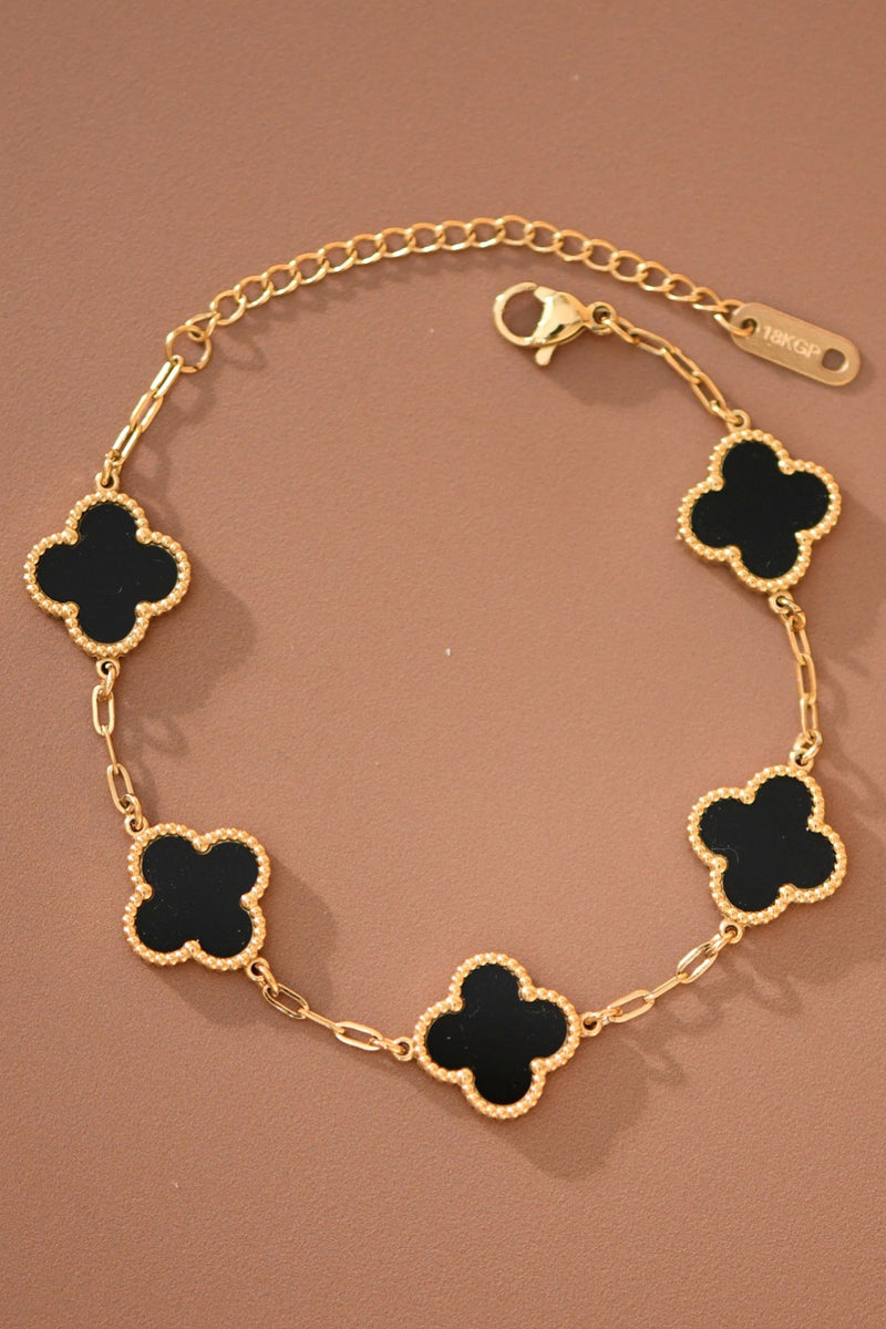 18K BLACK CLOVER BRACELET