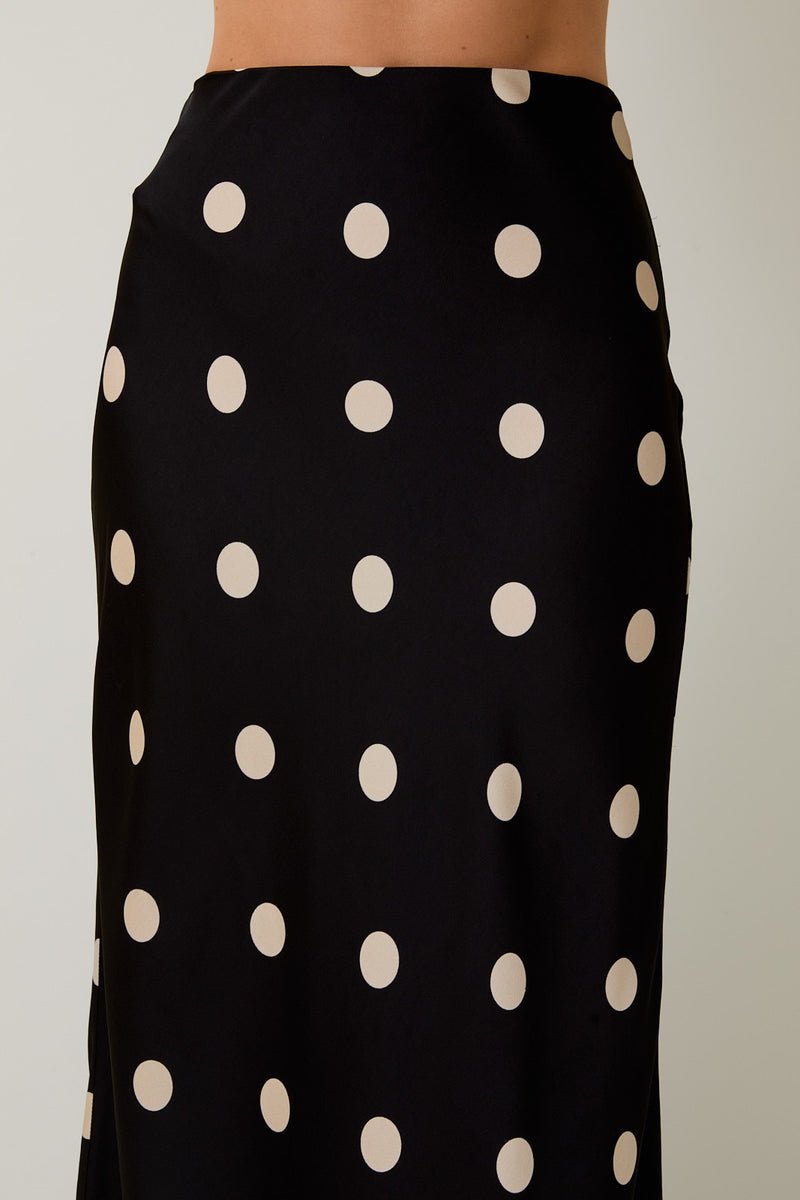 POLKA DOT SLIP SKIRT
