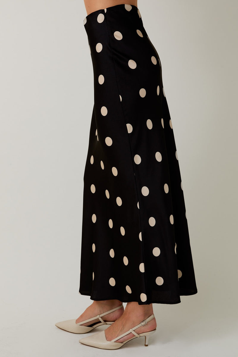 POLKA DOT SLIP SKIRT
