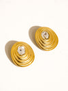 18K OVAL CZ EARRINGS